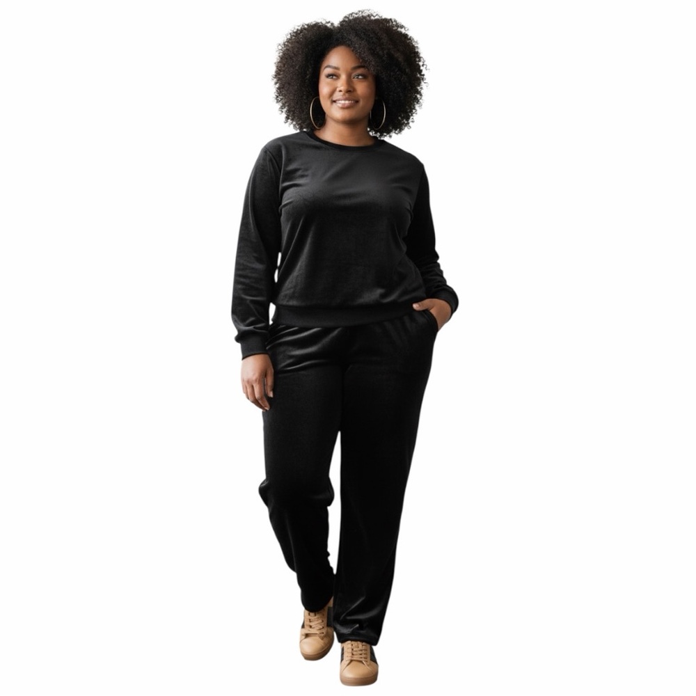 Como Blu Velour Two Piece Joggings Suit